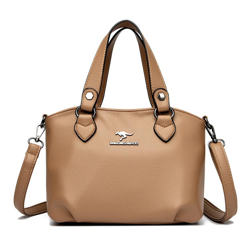 New Women's Bag Handbag Fashion Mother's Food Basket Bag Simple Korean Style Trendy One-shoulder Crossbody Bag Large Capacity