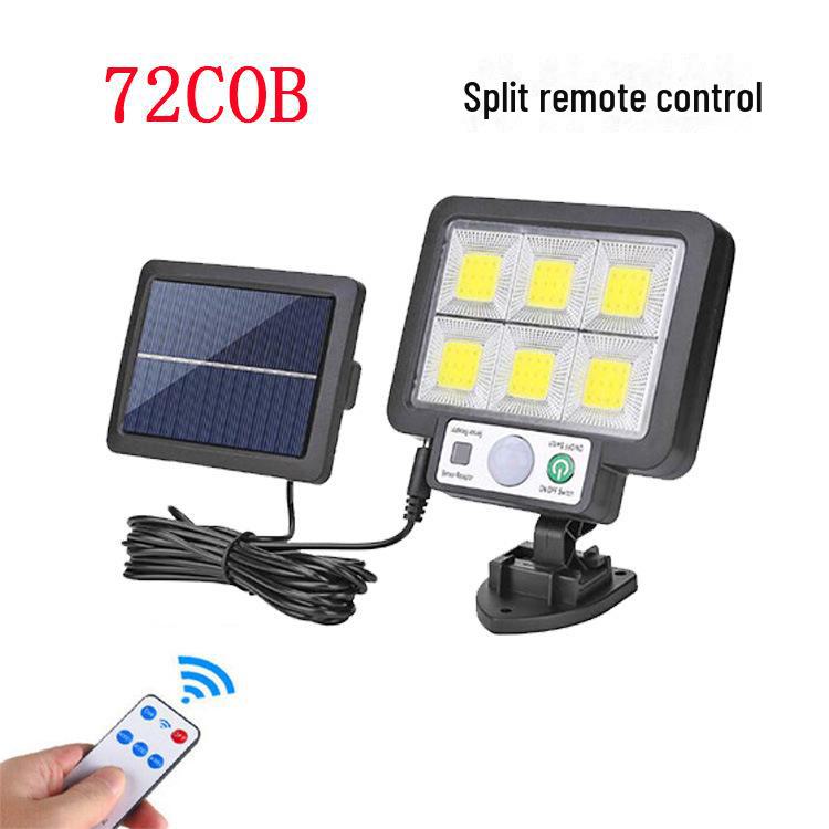 Outdoor Solar Motion Sensor Wall Lights with Remote Control for Courtyard and Corridor