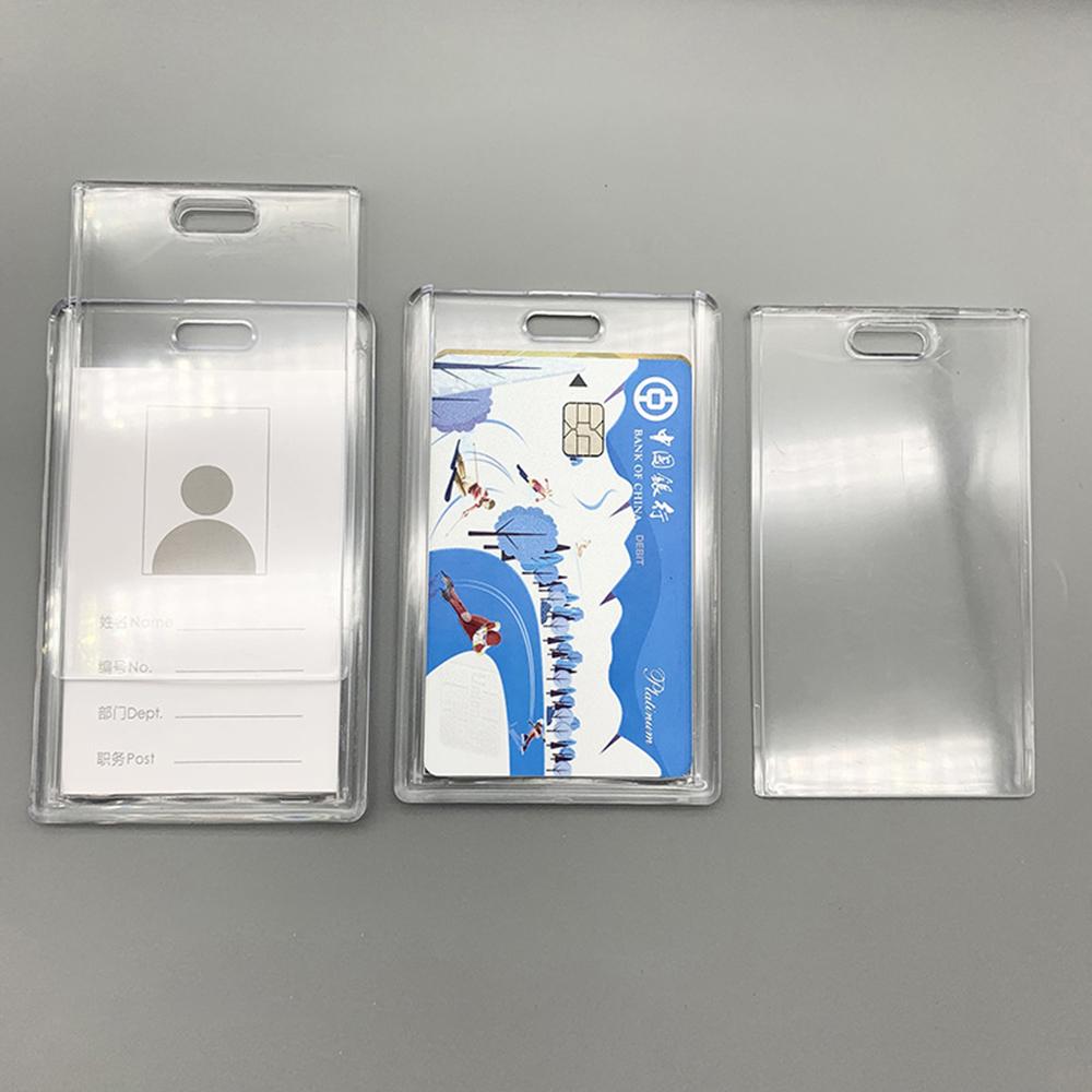 Photo Holder Acrylic ID Holder Transparent Acrylic Holder Portable Bus Card Protective Case For Protective Cover Girls Kids