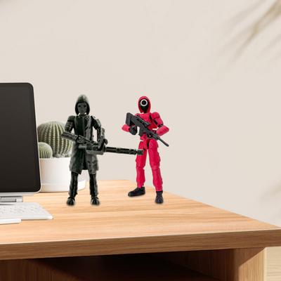3D Printed Robot Action Figure with Accessories Movable Joints TV Drama Character Model Toy Articulated Dummy Figurine Home Office Decoration Ornament