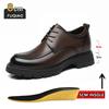 Fashion Invisible Comfortable Heightened Shoes for Men 3/6/8CM Thick Platform Genuine Leather Man Dress Shoes Casual Elevator Derby Shoe