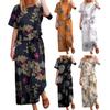 Women Fashion Printed 2-Piece Lounge Set Short Sleeve T-Shirt & Wide-Leg Pants Lightweight Breathable Spring Summer Autumn Suit for Casual Daily Wear