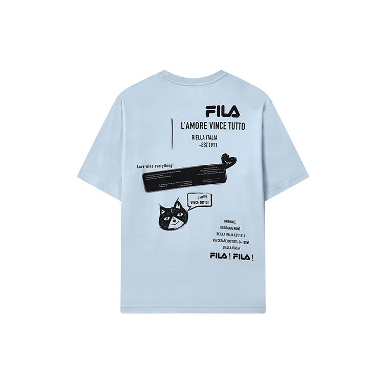

New FILA T Shirt Men s Tin Foil Blue F11M133189F-LB L