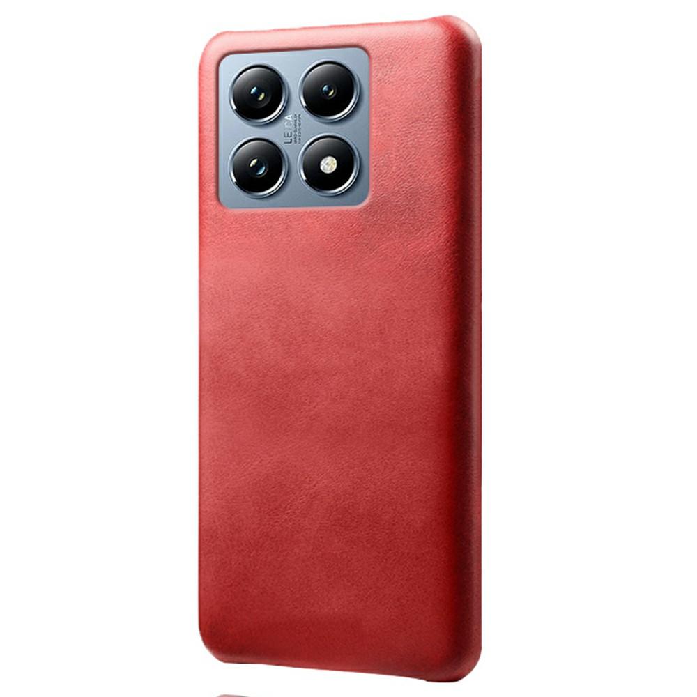 For Xiaomi 14T Pro Case Calf Texture PU Leather Hard PC Protective Phone Cover