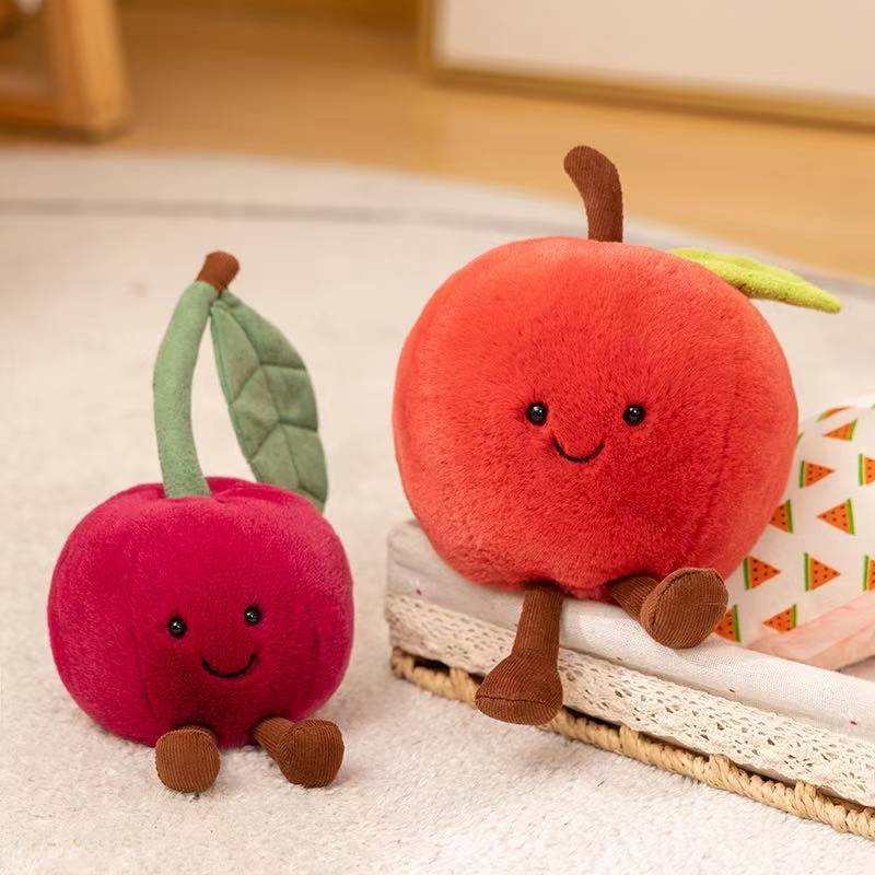 Latest Fun and Delicious Cherry Fruit Doll Kawaii Stuffed Plush Toy Doll Cartoon Anime Cute Gift for Children's Birthday