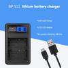 Convenient and Portable BP511 LCD Double Slot Charger Camera Battery Charger for 10D,20D,30D,40D,50D,D60,MV630i Battery