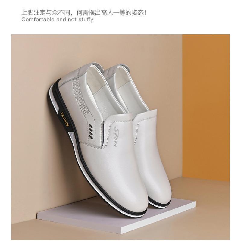 Large Size Men S Breathable Slip On Casual Leather Shoes
