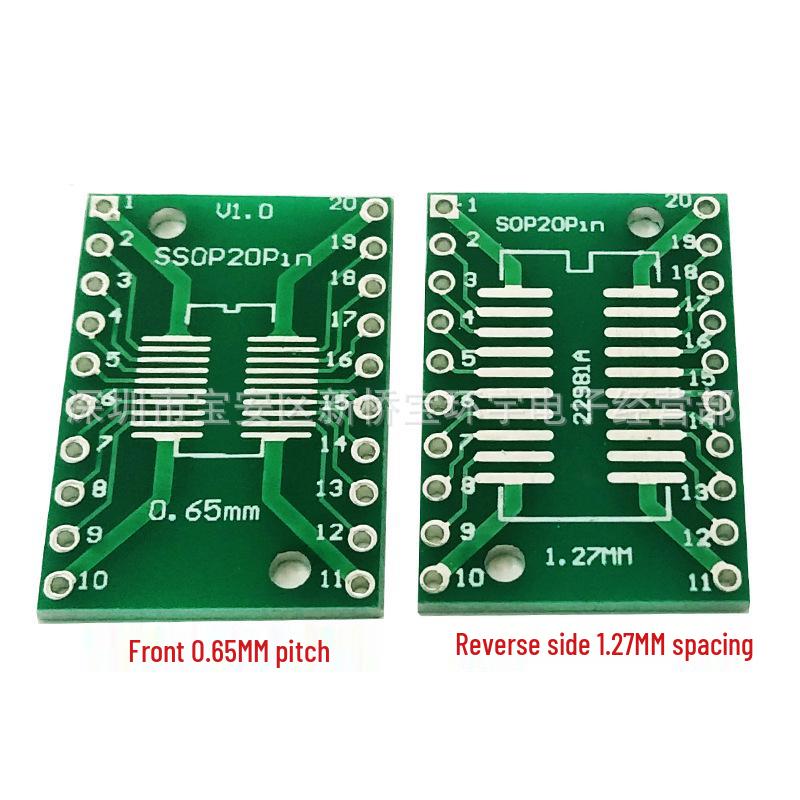 SOP/SSOP/TSSOP Test Adapter Board: 8, 14, 16, 20, 24, 28, 56-Pin PCB