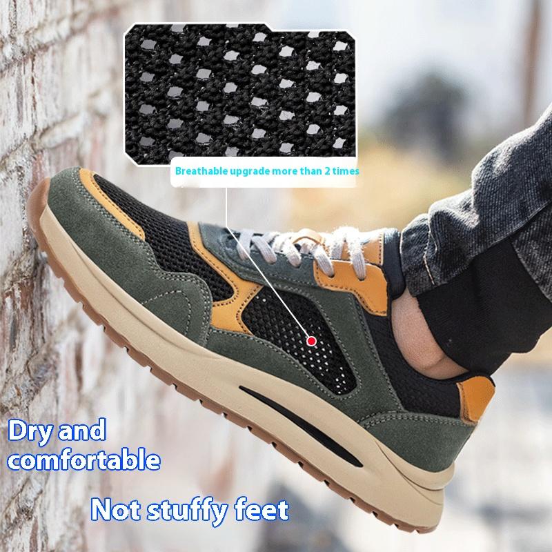Men Non-Slip Safety Shoes Men Work Steel Toe Caps Male Indestructible Protective Shoes Breathable Security Footwear