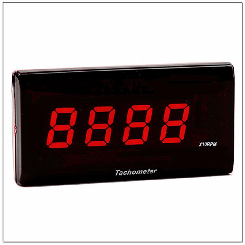 Motorcycles Mini Red Lcd Tachometer Gauge Tach Hour Meter 0~20000 Rpm Universal
