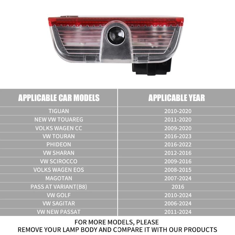 Hub Caps Car Door Welcome Projector LED Light Wireless Courtesy Lamp For Volkswagen VW VARIANT(B8) GOLF SAGITAR NEW PASSAT CC PH EA1