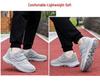 8209 Lightweight Non-Slip Mesh Walking Shoes for Seniors - Hook-and-Loop Low-Top Sneakers for Men and Women.