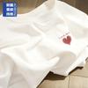 Heavy White Short-sleeved T-shirt Women's New Men's Thin Large-size Cotton Bottom Half-sleeved Top Ins