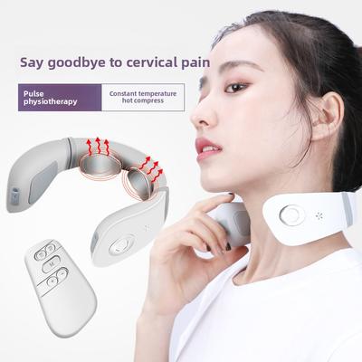 Mini Cervical Spine Massager Intelligent Hot Compress Neck Physiotherapy Instrument 15-speed Electric Pulse Neck and Shoulder Massager