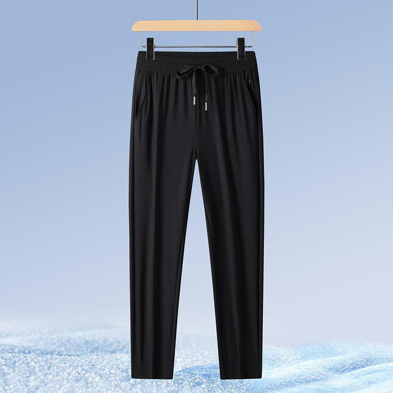 Men's Quick-Dry Ice Silk Trousers: Breathable, Lightweight, Summer Sportswear
