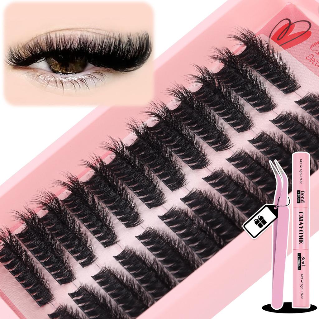 216 Clusters Single Cluster D Curve False Eyelashes Daily Activities 8-16Mmdiy Segmented Grafting Dense Hair