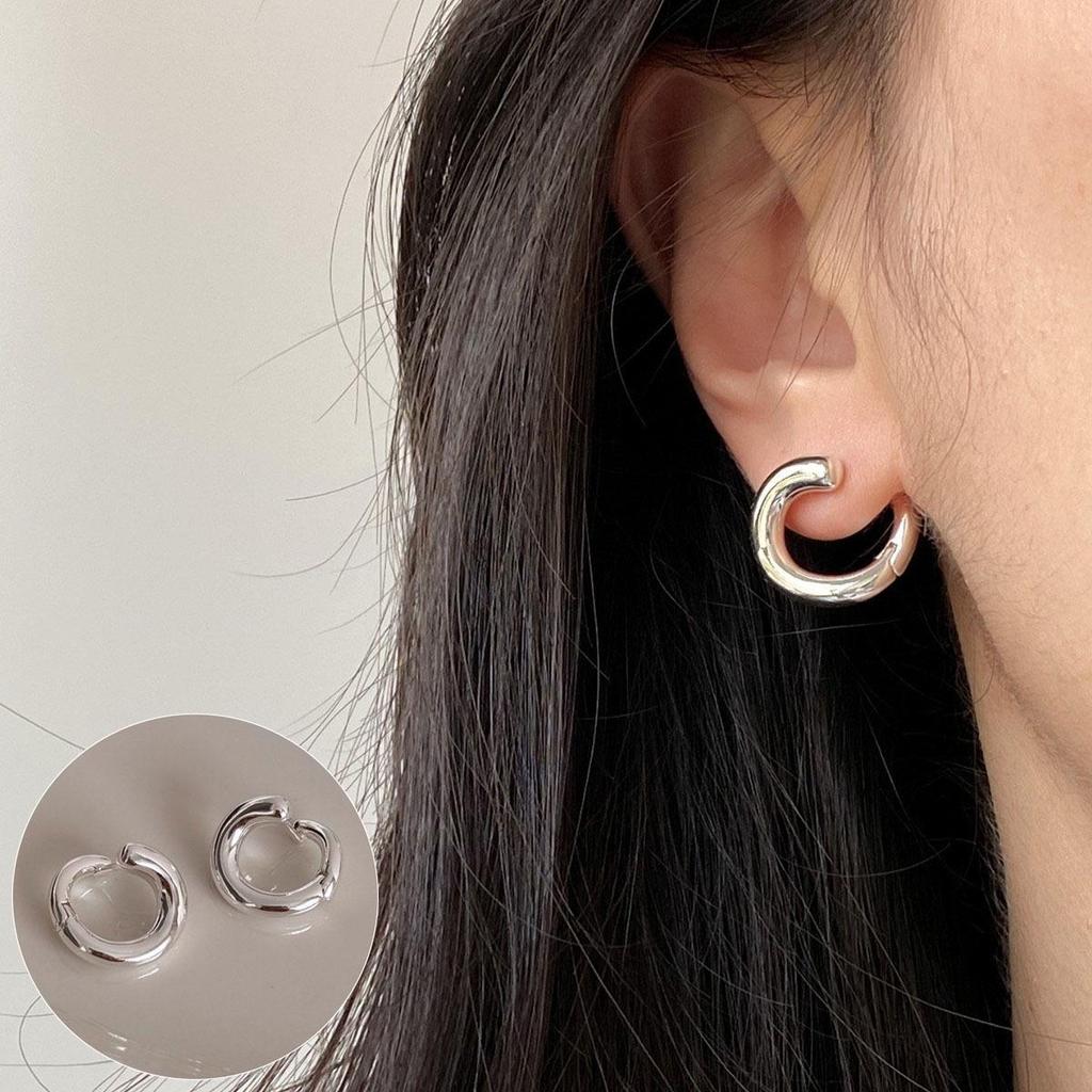 S925 Silver Snake-Shaped Hoop Earrings with Micro-Paved Zirconia - Retro Fashion for Women