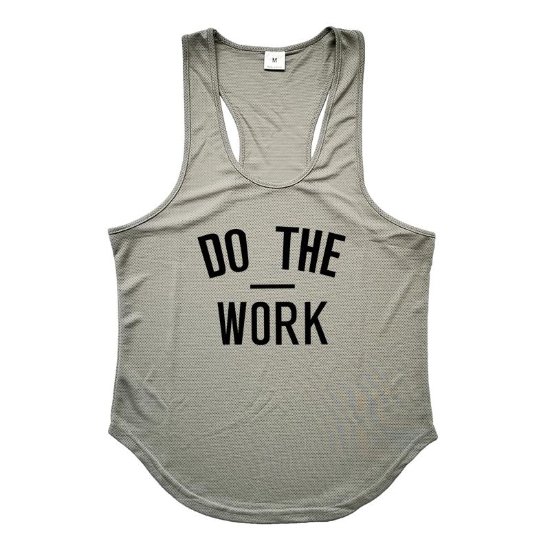Muscleguys Men Running Vests DO THE WORK Gym Tank Tops Fitness Clothing Mens Bodybuilding Stringer Tanktop Sports Clothing Sleeveless Shirt