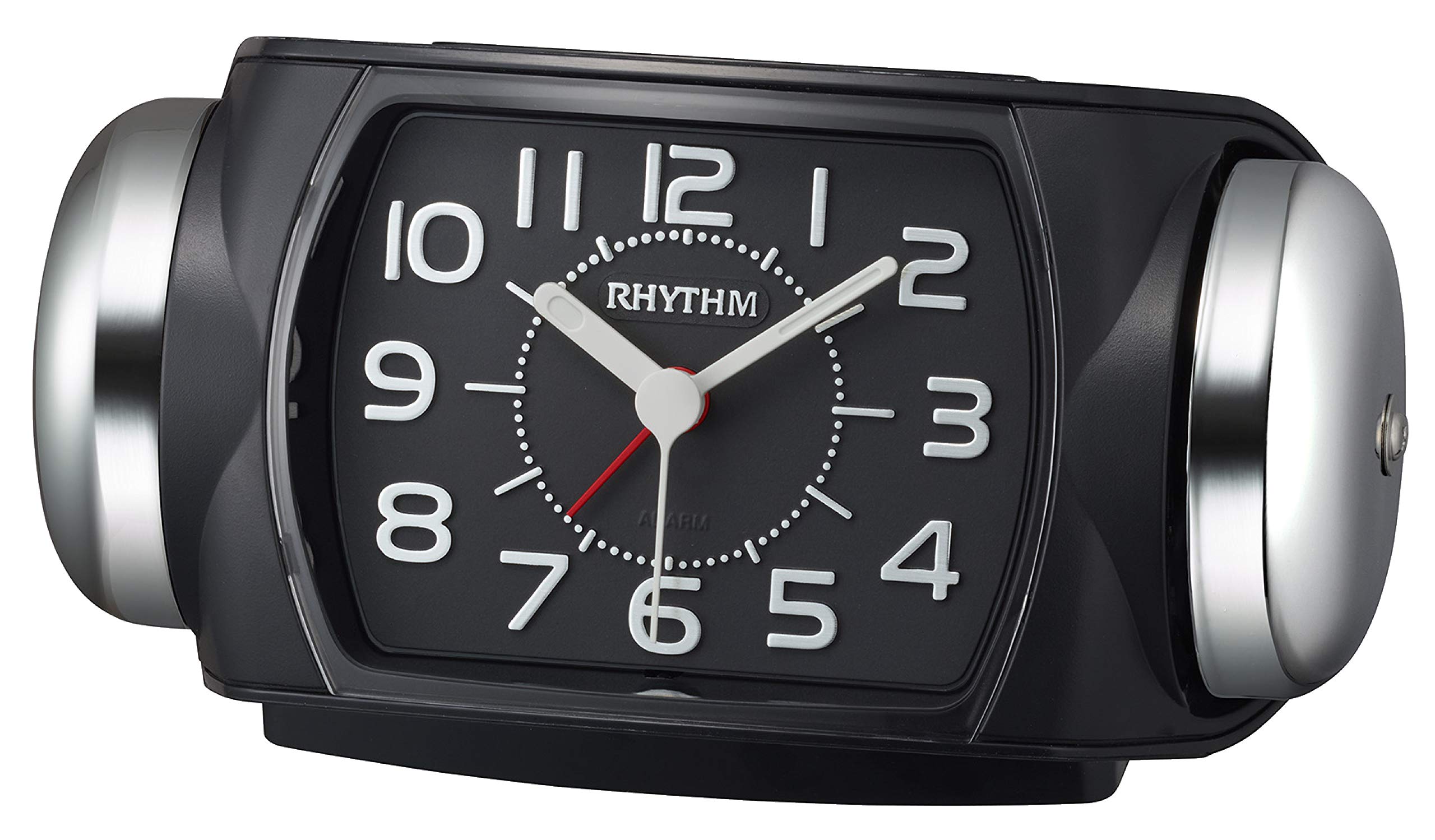 

RHYTHM Будильник Громкий Непрерывный Секундный 8RA647SR02 Часы, Звонок, Будильник, Подсветка, Стрелка, чёрный