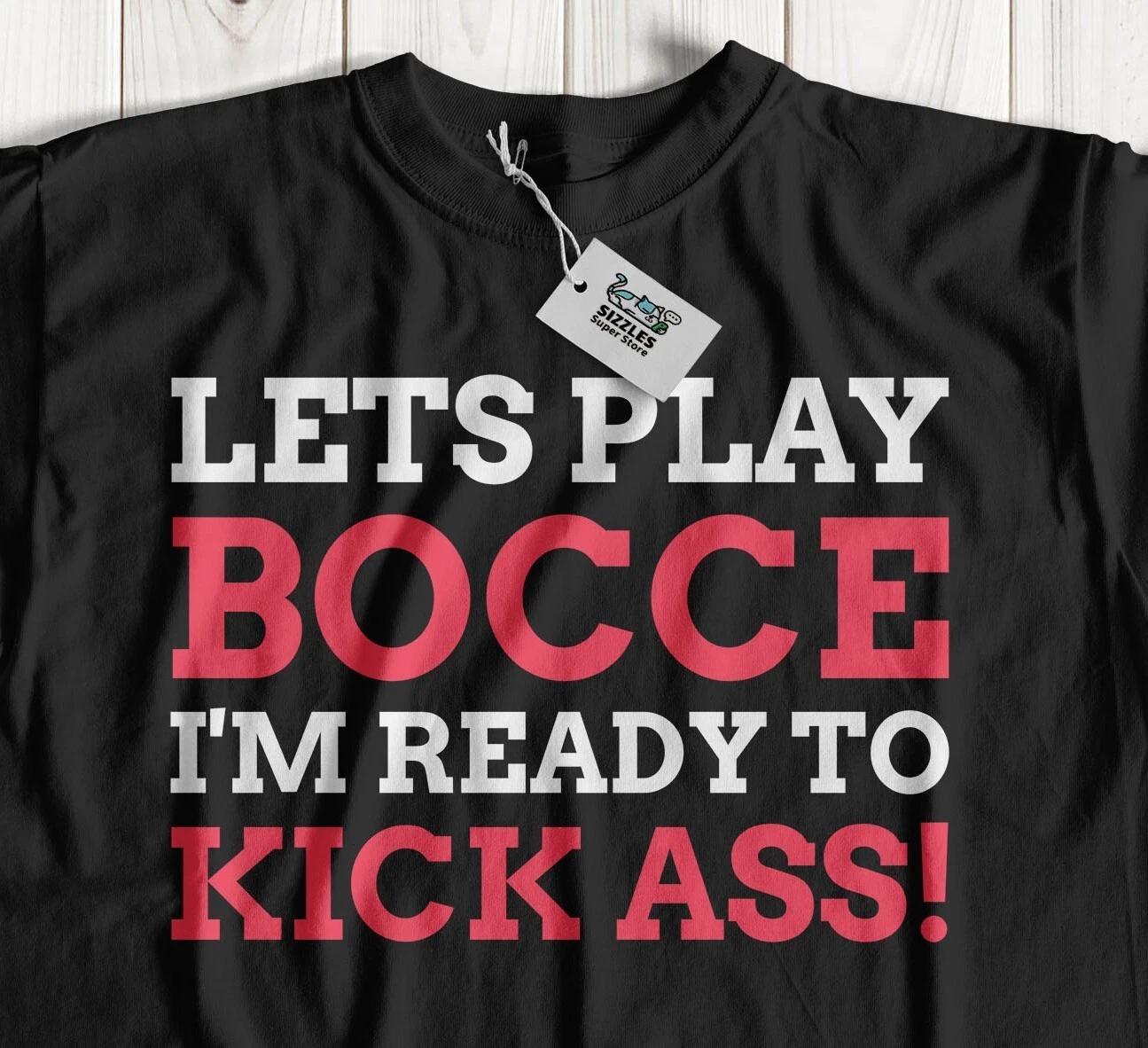 

Футболка Давай играть в бочче Boccia, Bocci, Итальянский боулинг и Боулинг на траве Подарки 4XL