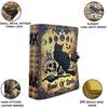 Book of Shadows Grimoire Journal Magic Cat Printed Witchcraft Supplies Witch Wiccan Notebook Handmade Deckle Paper Great Gifts