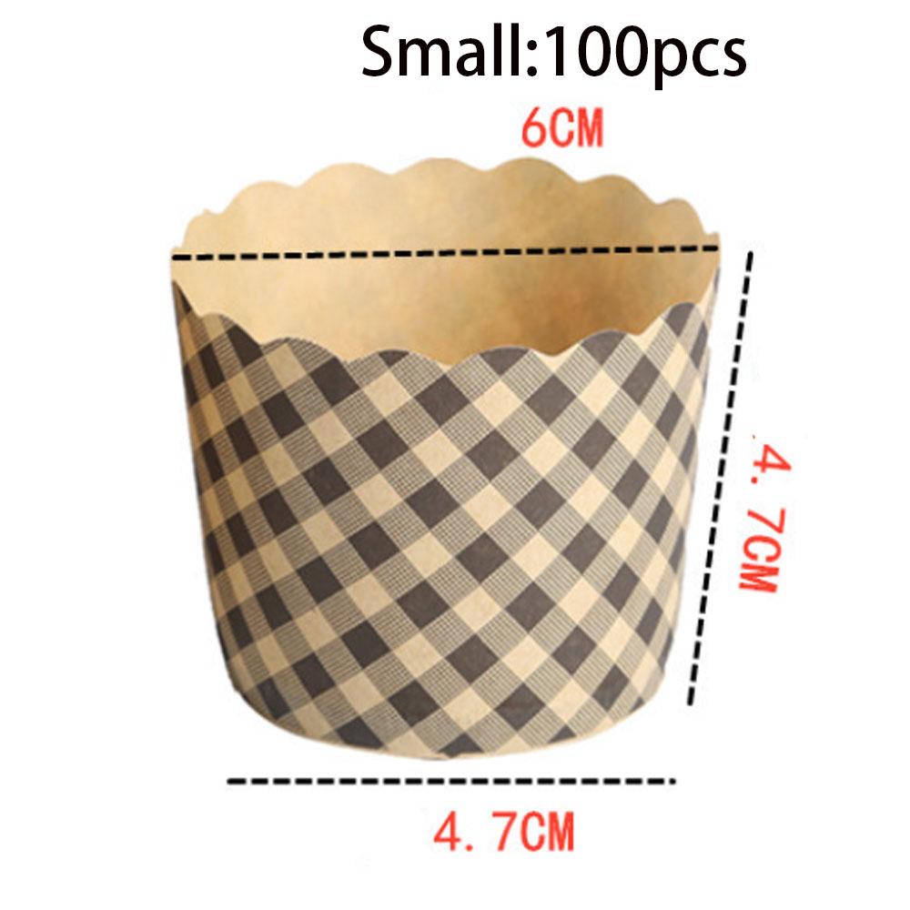 100Pcs Heavy Duty Brown Kraft Muffin Cupcake Paper Liners for Baking Dessert Cups Cake Baking Cups for Home Bakery