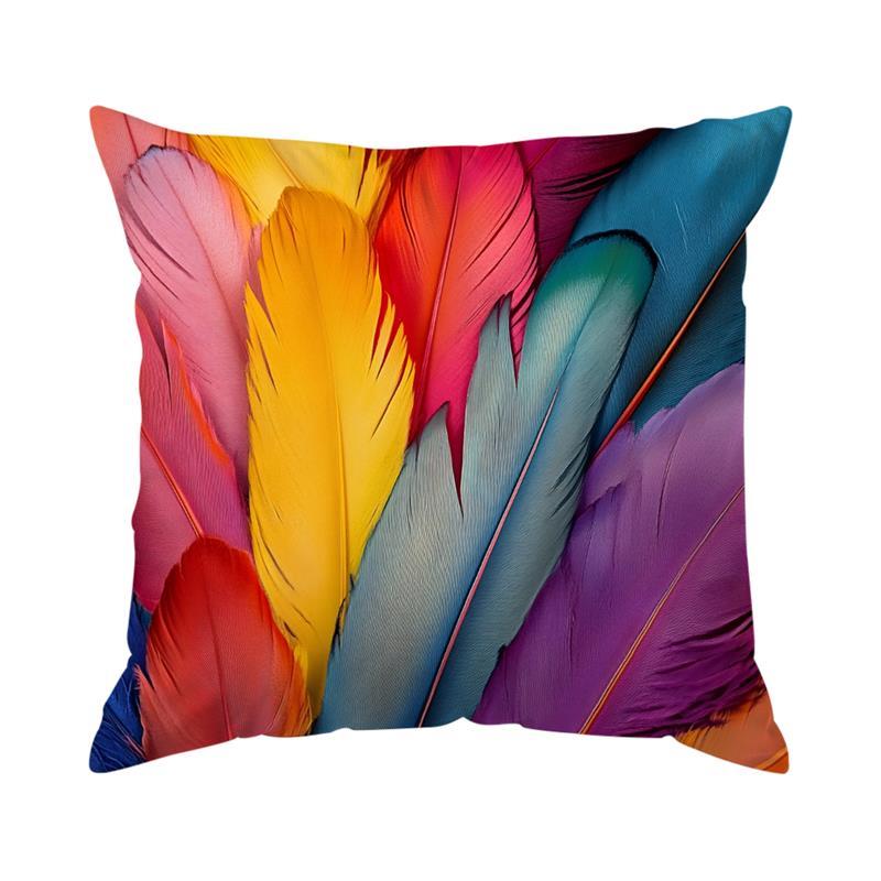 Colored Pattern Cushions Pillowcase Printed Polyester 45X45Cm Throw Pillow Cover Decorative Sofa Cushion Pillowslip Home Decor