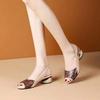 Large size color fish mouth sandals summer new low heel not tired low heel fashion cool