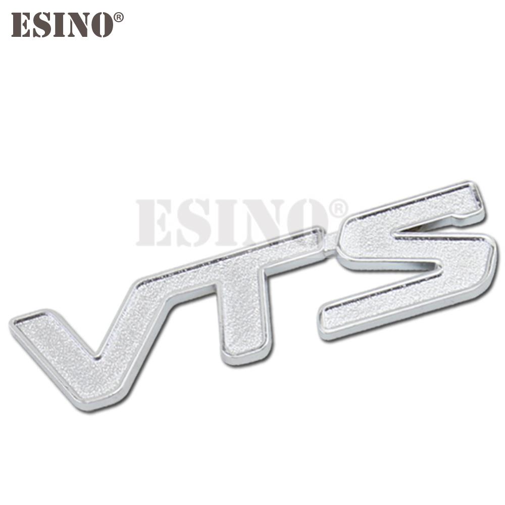 1Pc New VTS Car Styling 3D Metal Chrome Zinc Alloy Emblem Badge Sticker Decal Fender Emblem Auto Accessory for VTS C2 C4 C5 C-Qurate