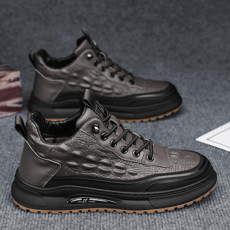 

Men s Shoes Work Waterproof Anti Slip One Foot Casual Leather Kitchen Specific Black Safety 39 Standard Sports Code сірий
