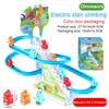 Electronic Duck Climbing Stairs Track Slide Pets Toys With Light Music Educational Toys For Boys Girls Birthday Gifts