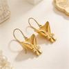 Romantic Gold Color DIY Flower Holder Earrings For Women Creative Insertable Flowers Bouquet Vase Earring Party Wedding Jewelry