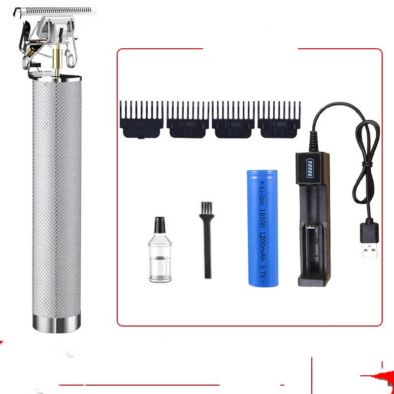 New Style Hair Clipper Razor Hair Carving Push White Electric Clipper Rechargeable Retro Oil Hair Clipper Electric Clipper