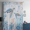 Marine Koraal in Zomer Tule Raamgordijnen voor Slaapkamer Luxe Huisdecoratie Draperieën in Woonkamer Chiffon Panelen