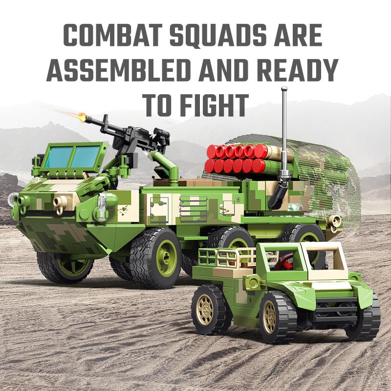 Multipurpose Vehicle Model Assemblage Building Blocks Kits Military Series Car Construction Set Boys Toys Christmas Gifts