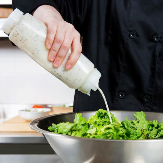 Honey Dispenser Squeeze Bottle BPA-Free Salad Dressing Dispenser Reusable Syrup Container