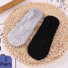 2 Pairs Women Girls Summer Socks Girl Lace Boat Socks Non-slip Silicone Cotton Sock Soft No Show Sock Slippers