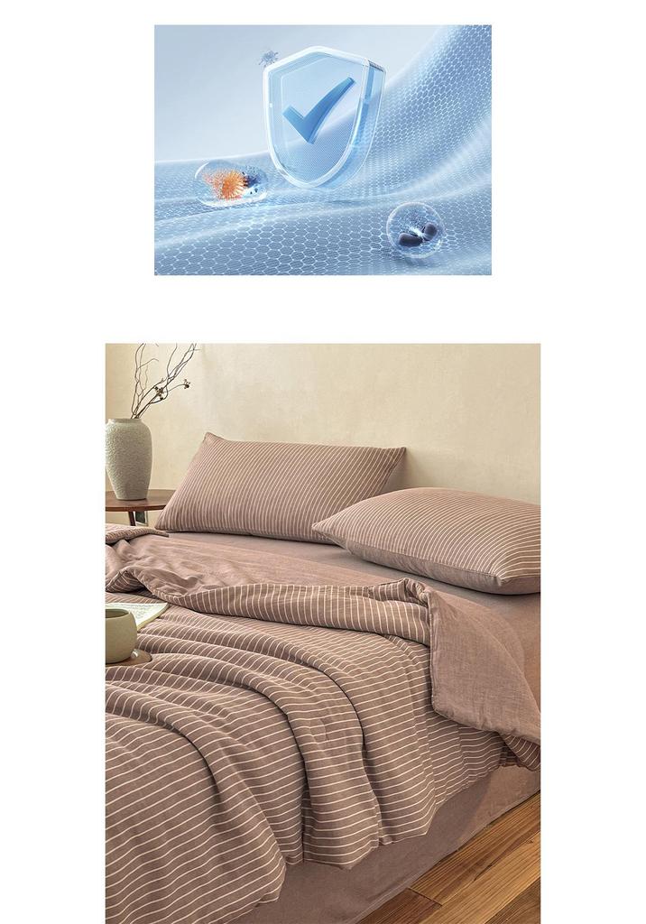 Class A Yarn-Dyed Striped Cotton Quilt - Machine Washable, Breathable, Skin-Friendly Summer Blanket