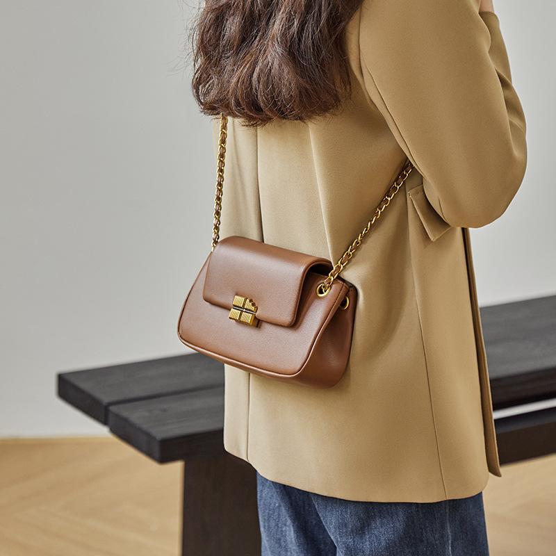 Mrs. Qiao Bag Women 2025 New Chain Bag High-End Underarm Bag Single Shoulder Crossbody Bag Genuine Leather Women's Bag