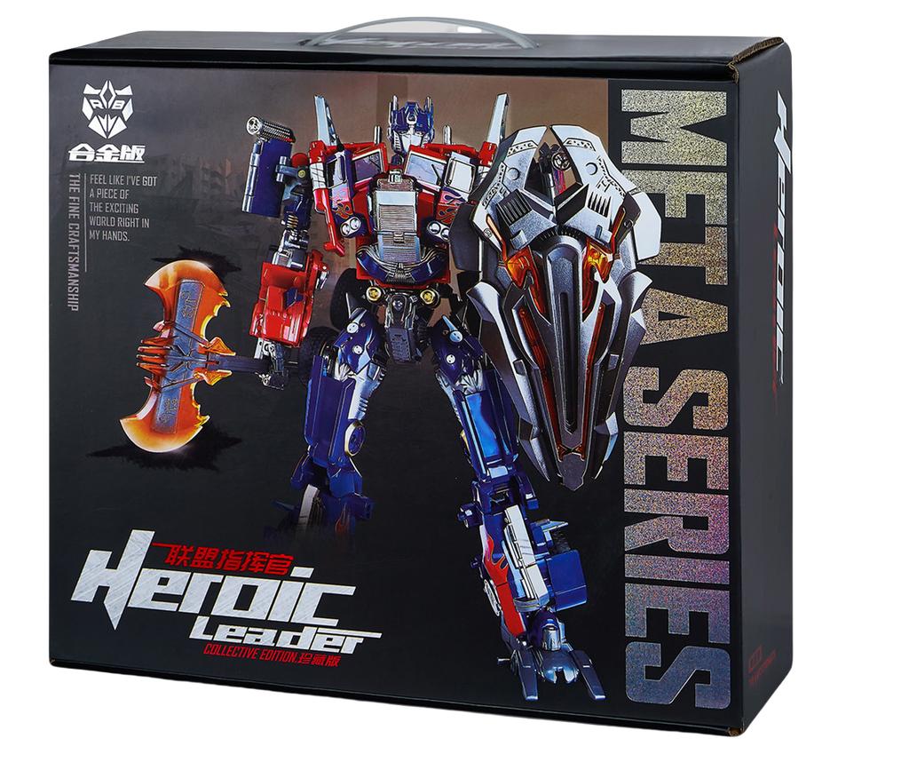 31CM Transformation Optimus Prime Robot Car Toys Truck Head Metal Weapons Suit Gold Black Autobots Action Figure Model Toys Gift