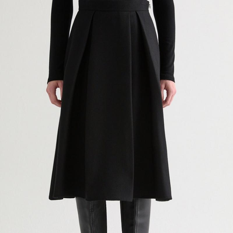  Fustă plisată din amestec de lână She S miSS SwwSko42060 BK