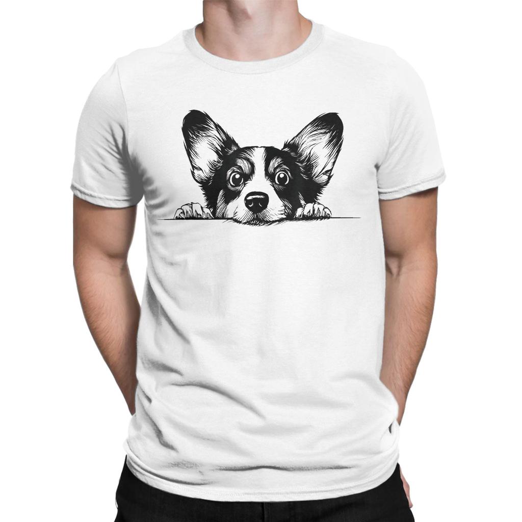 Corgi Mom Dog Flower Love T Shirts Unisex Unisex Pure Cotton Funny Tshirt Crewneck Tee Shirt Short Sleeve Clothes Graphic Printed