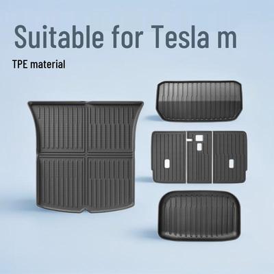 Trunk and Floor Mats for Tesla Model 3/Y Refresh - TPE Front, Rear, and Tail Box Accessories