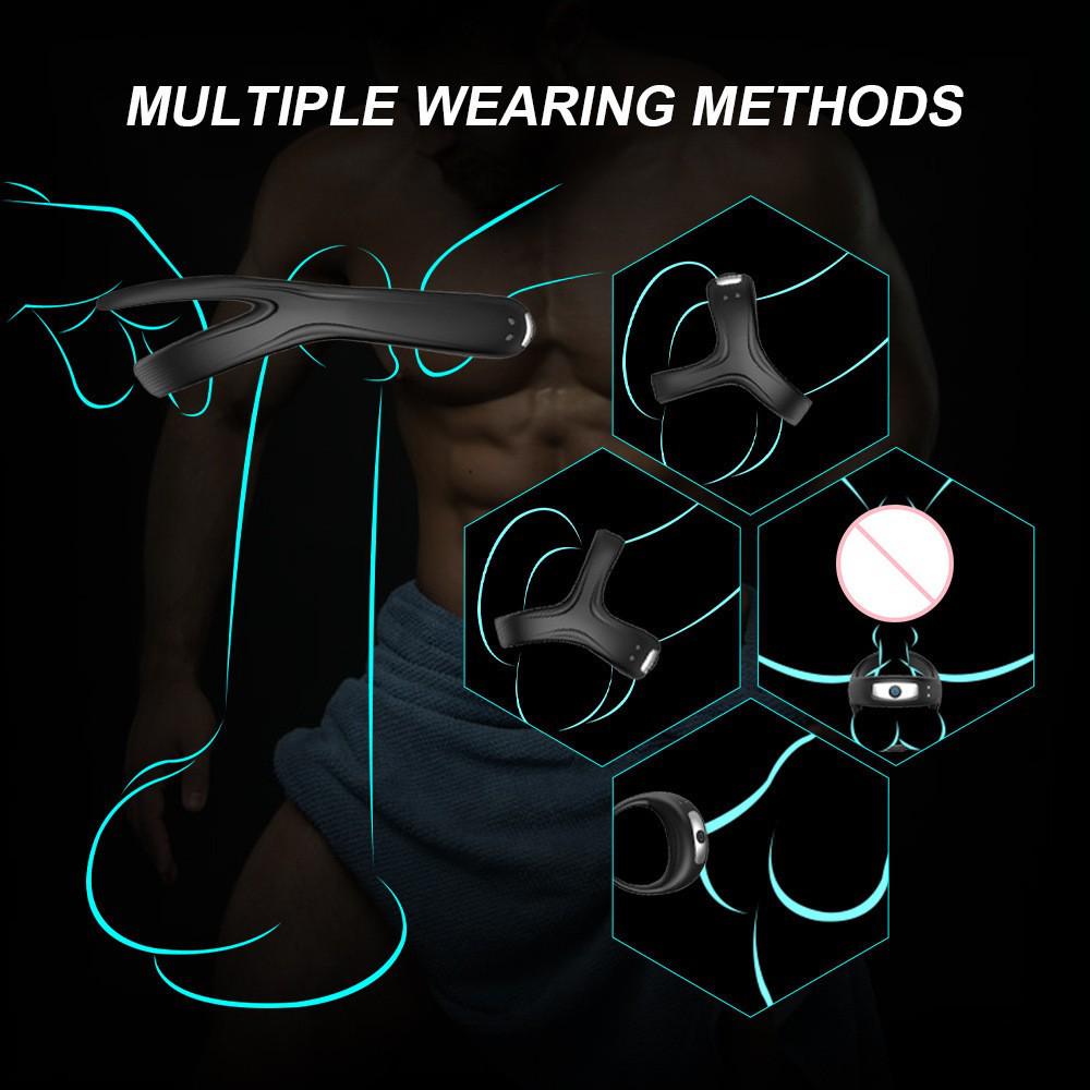 USB dobíjecí vibrační mužský masturbátor s trojúhelníkovým pojistným kroužkem