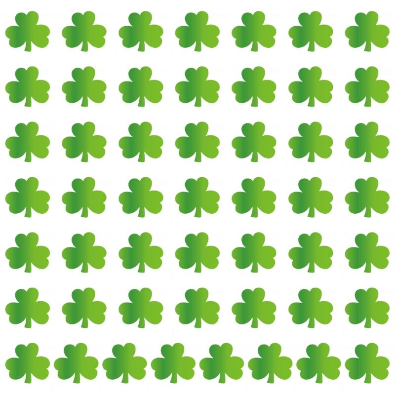 

50Pieces Shamrock Sticker Self Adhesive Plant Decal Paper Texture Sticker for Patricks Day Party and Home Crafts світло-зелений колір