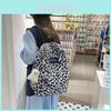 Fashion Leopard Print Pattern Letter Decoration Student Casual Backpack For Daily Use