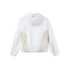 Li Ning Sports Fashion Series Spliced Letter Hooded Zipper Long Sleeve Jacket Women Jacket White AFDR768-2