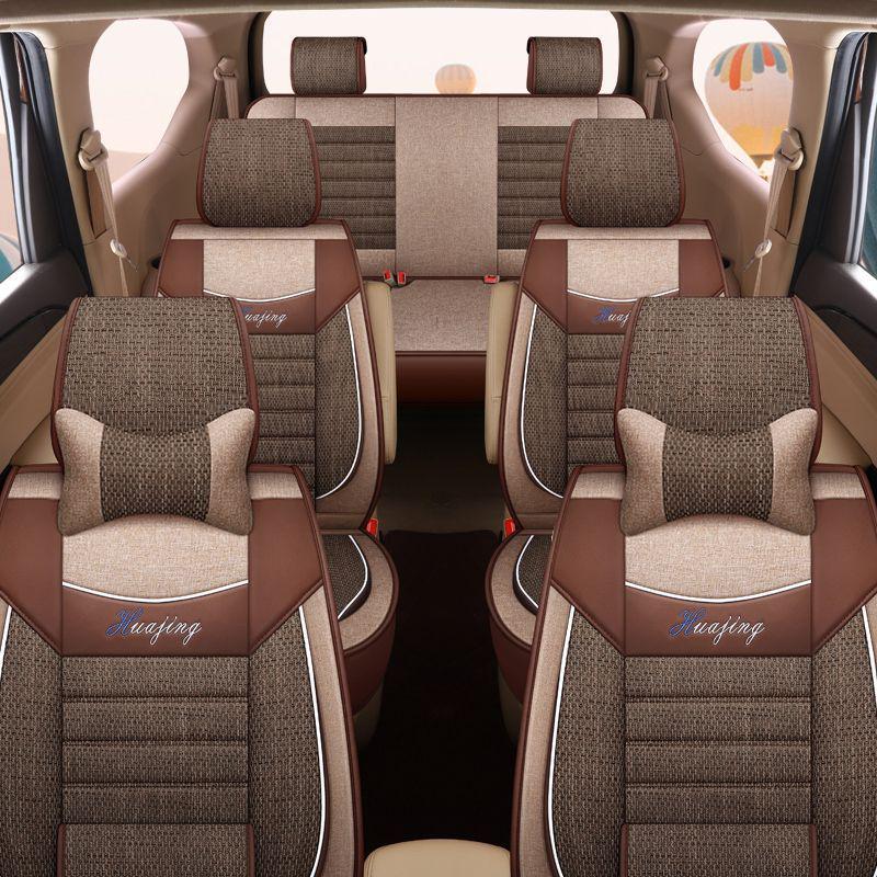 Leather Linen Seat Covers for Wuling Hongguang S, PLUS/S1 S3, Jiachen, Rongguang V, Baojun 730, Ounuo, Weiwang M20