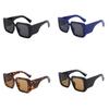 Oversized Square Black Frame Sunglasses With Uv400 Protection For Outdoor Fashion And Driving