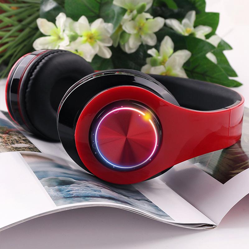 B39 Luminous Foldable Wireless Bluetooth Headphones with Card Slot (2024 Model)